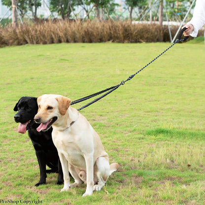 Double Dog Leash with 360° Swivel & No-Tangle Design