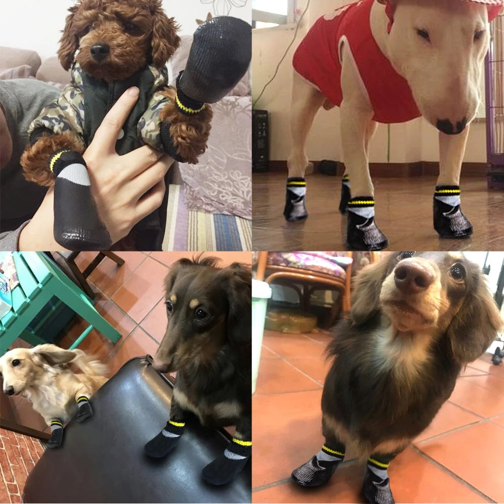 Outdoor Dog Booties (Non-Slip, Rubberized)