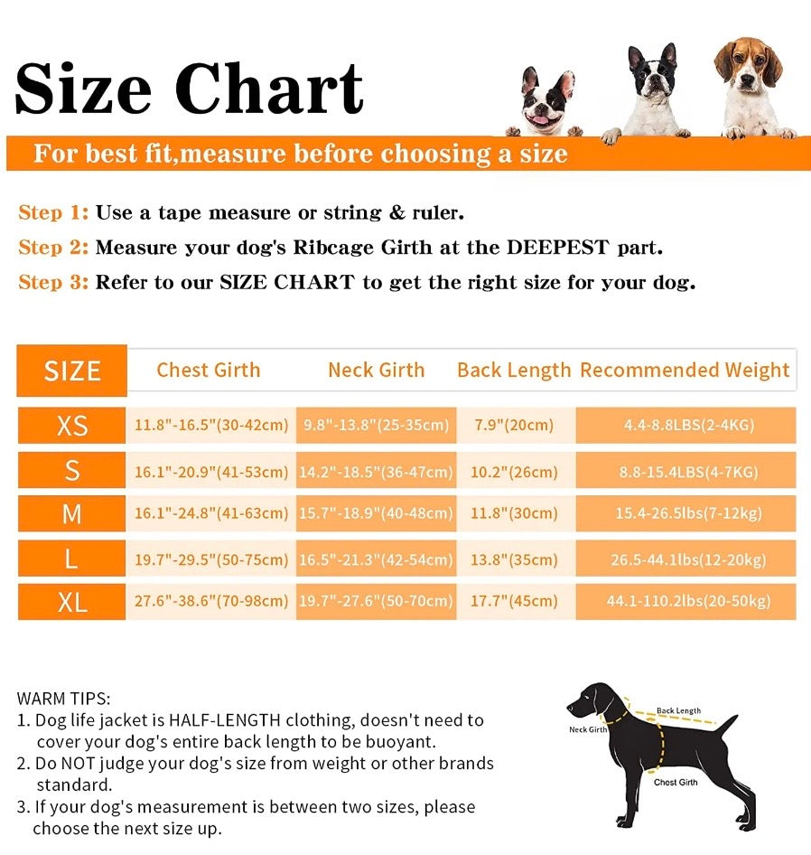 Adjustable Reflective Floating Dog Life Jacket