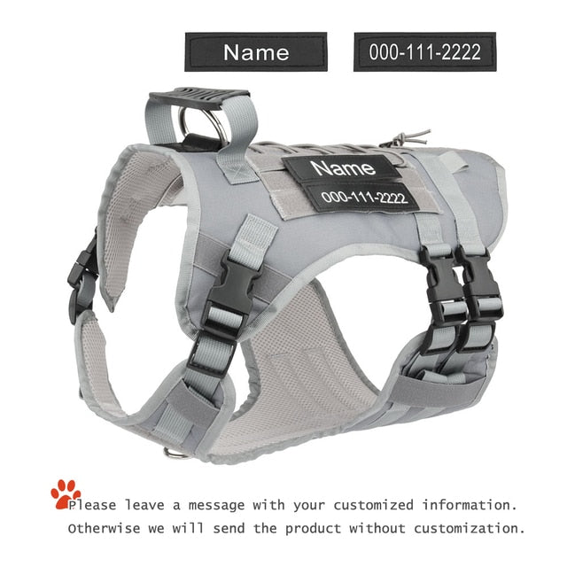 Customized Tactical Dog Harness (Adjustable)
