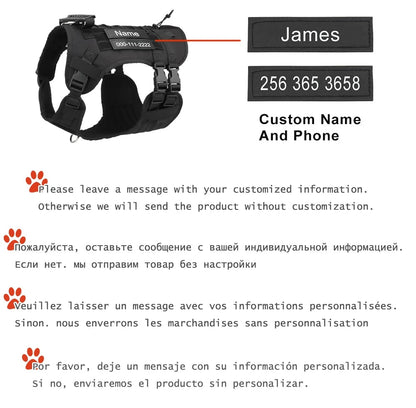 Customized Tactical Dog Harness (Adjustable)