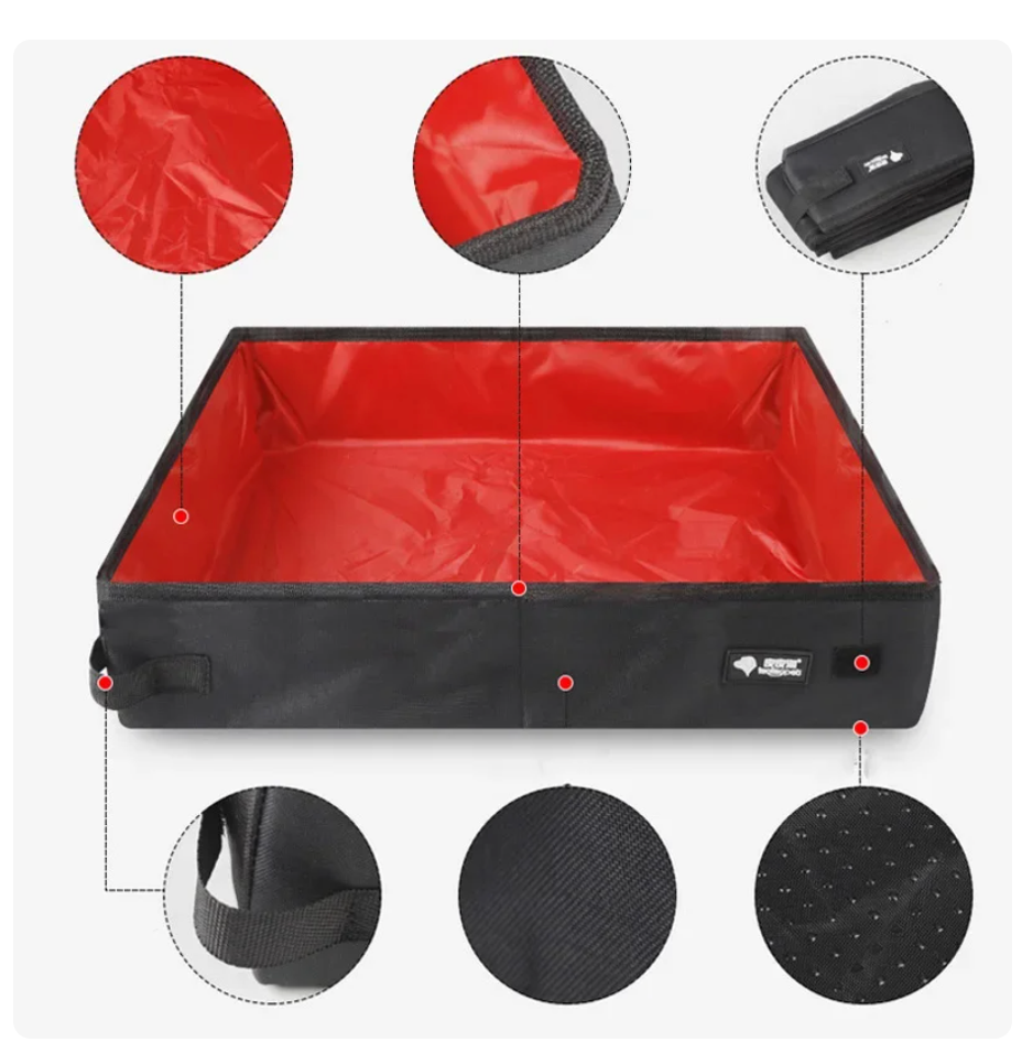 Portable Litter Box for Travel (Foldable/Collapsible)