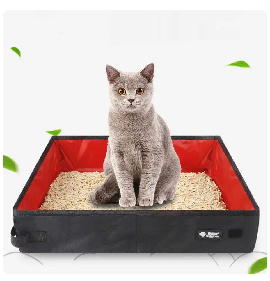 Portable Litter Box for Travel (Foldable/Collapsible)
