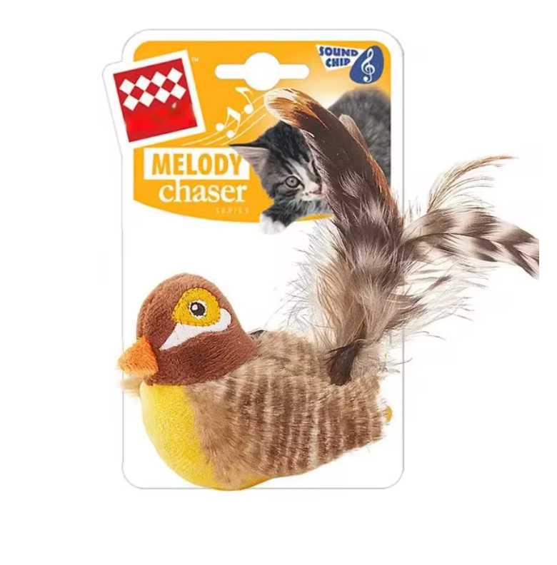 Interactive Cat Toy Flapping Bird with Chipping Sounds (Rechargeable)