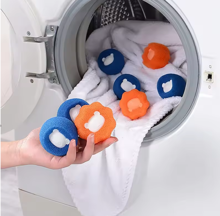 Washing Machine Fur/Hair/Lint Catcher Balls (Reusable)