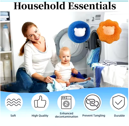 Washing Machine Fur/Hair/Lint Catcher Balls (Reusable)