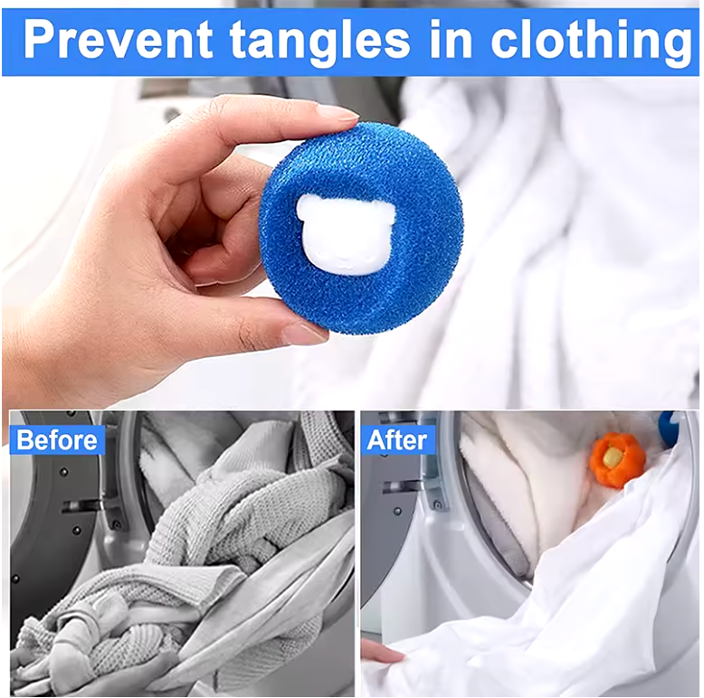 Washing Machine Fur/Hair/Lint Catcher Balls (Reusable)