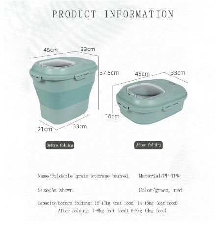 Air-Tight Pet Food Storage (Collapsible)