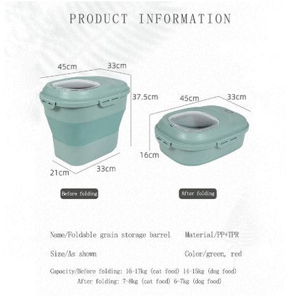 Air-Tight Pet Food Storage (Collapsible)