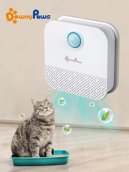 DownyPaws™ - Smart Cat Air Deodorizer for Litter Boxes (Rechargeable)