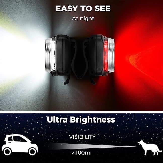 Bright Led Dog Collar/Harness Flashlight (Rechargeable)