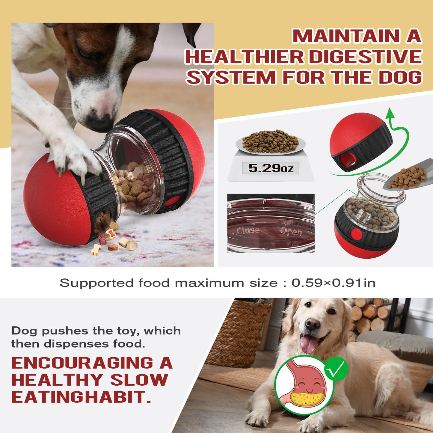 Dog Puzzle Toy - Perfect Alternative to Slow Feeder Dog Bowls